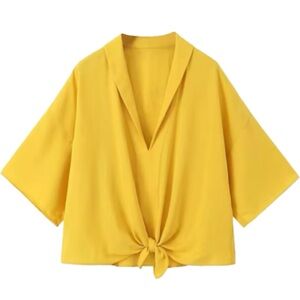 Yellow Zara Boxy Blouse